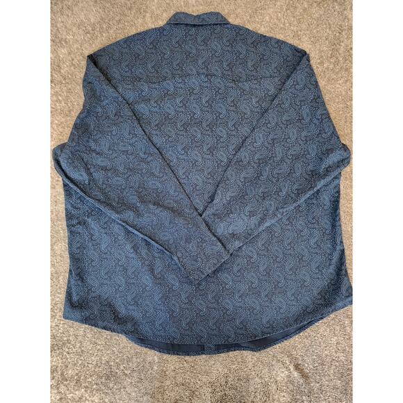 Wrangler Wrancher Western Paisley Print XL Men's Shirt XLarge Pearl Snaps - Picture 3 of 5